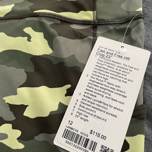 Size 12 fast and free HR crop lululemon leggings - Picture 1 of 4